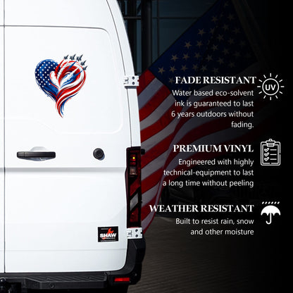🔥 LIMITED TIME OFFER - Fighter Jets Heart Flag USA 250th Anniversary High Quality UV DTF 3D Decal