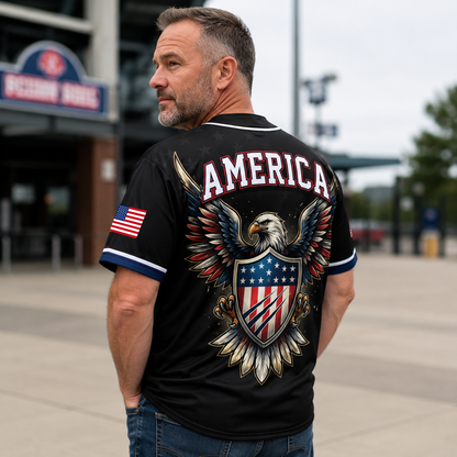 American Freedom Eagle - USA 250th Anniversary Baseball Jersey