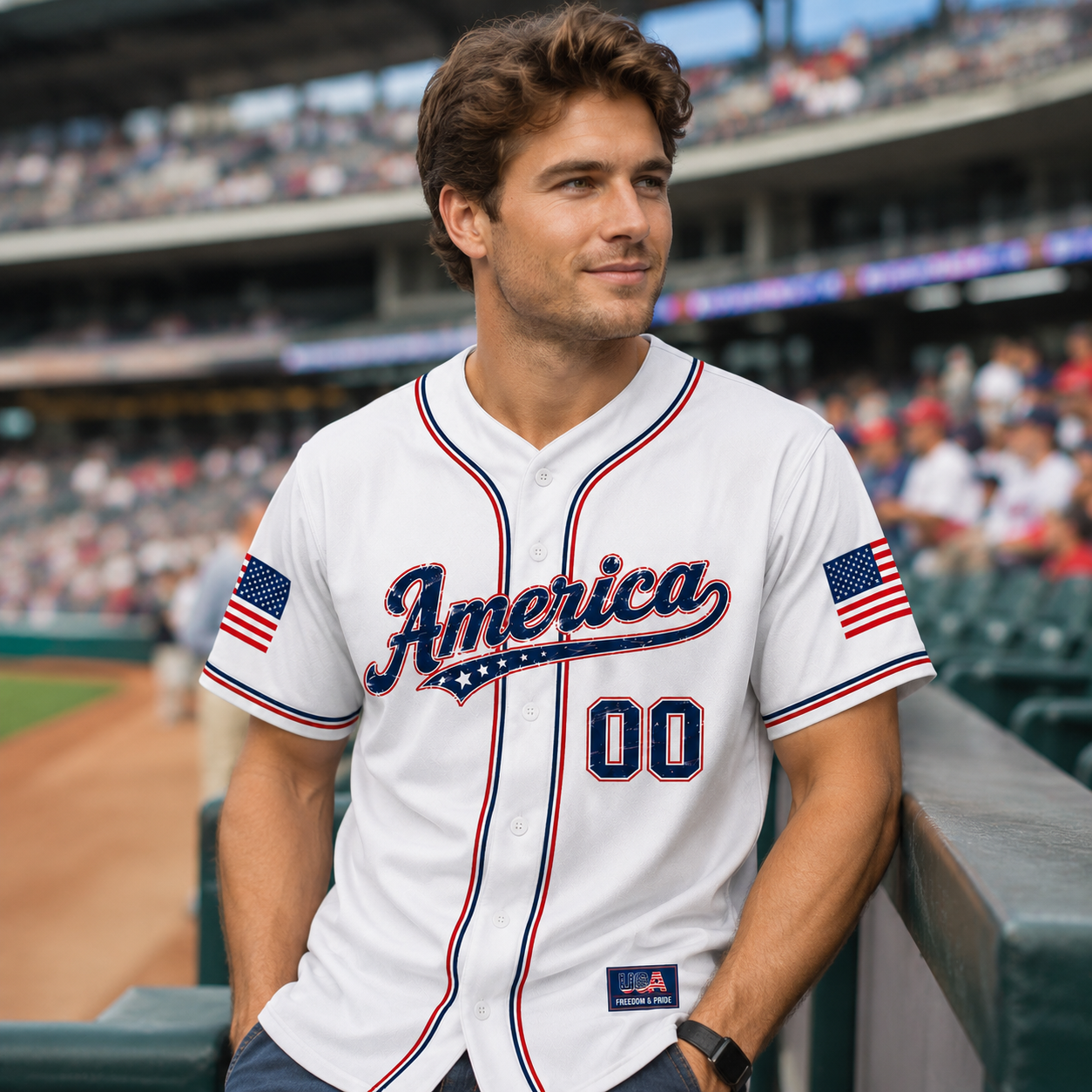 Personalized Liberty Statue Baseball Jersey - Patriotic USA Shirt