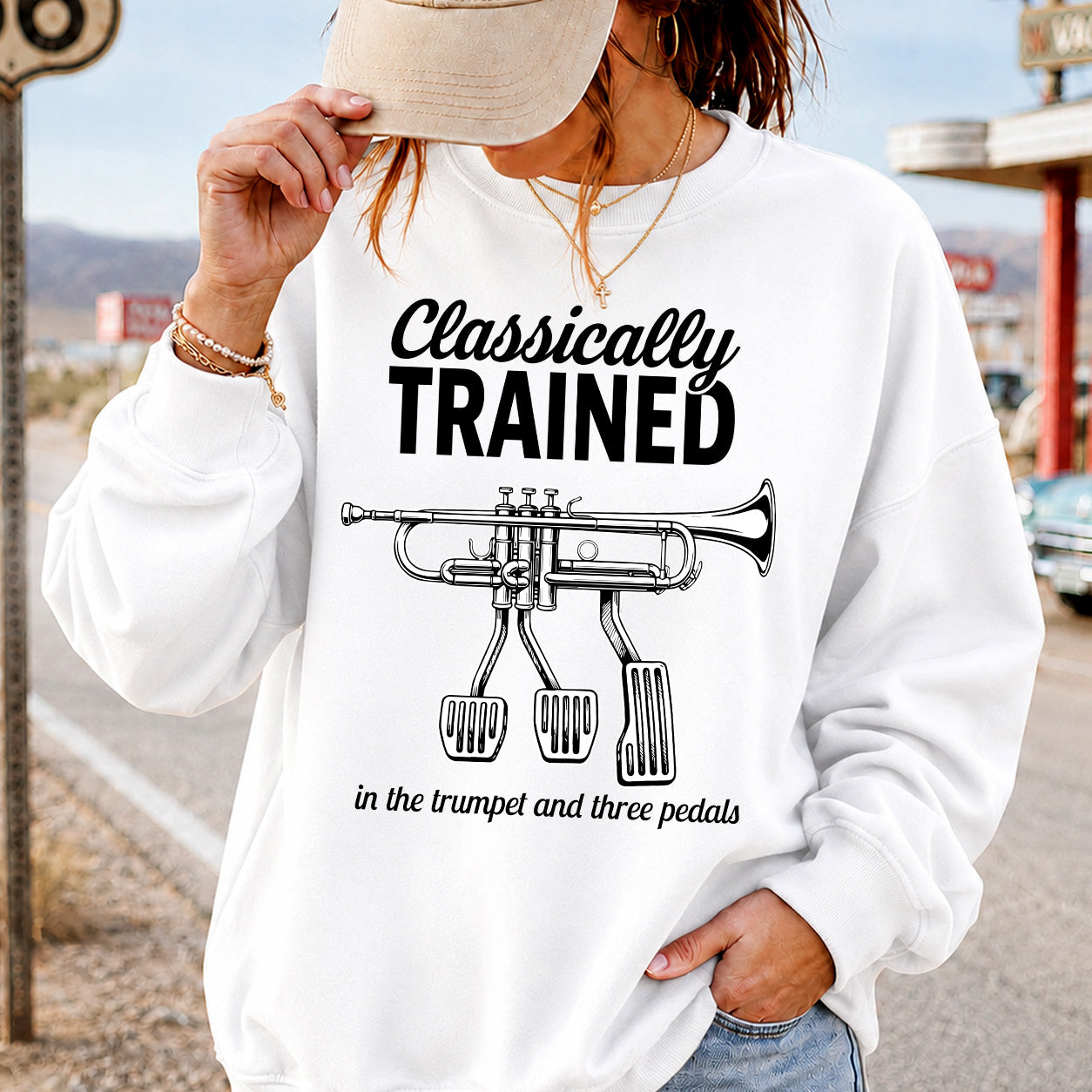 Classically Trained Trumpet Three Pedals Unisex Shirt