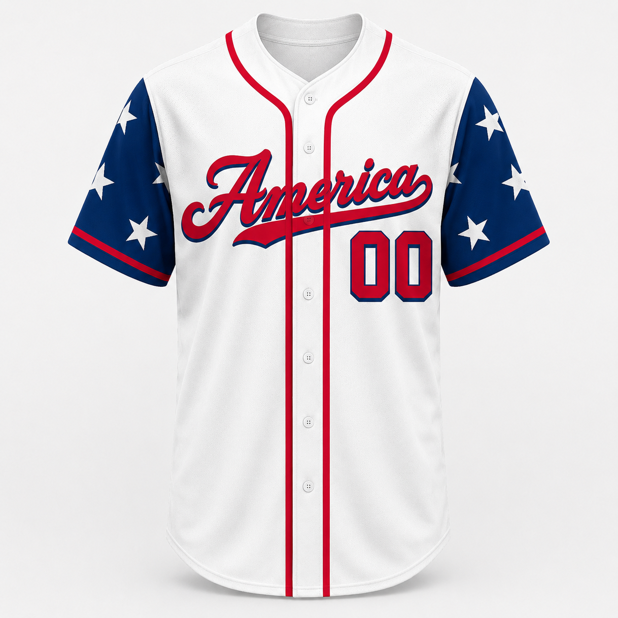 Custom Name American Flag Baseball Jersey - Personalized USA Shirt