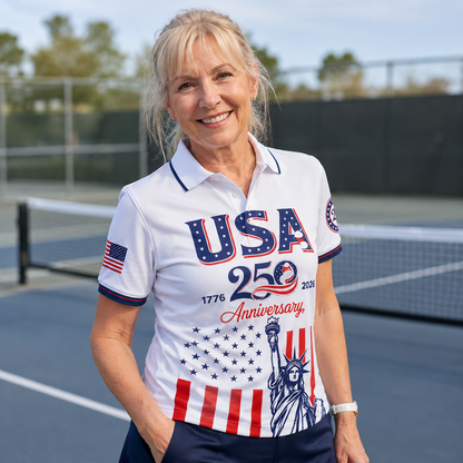 Patriotic Statue of Liberty 1776–2026 - USA 250th Anniversary Polo Shirt