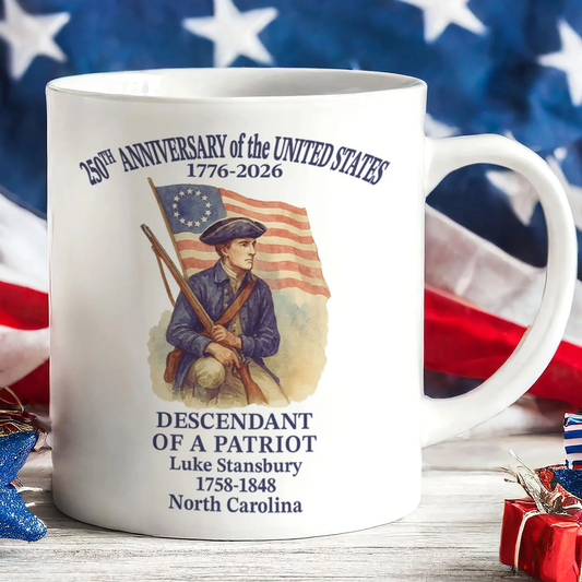 Personalized Descendant of a Patriot American Revolution Mug