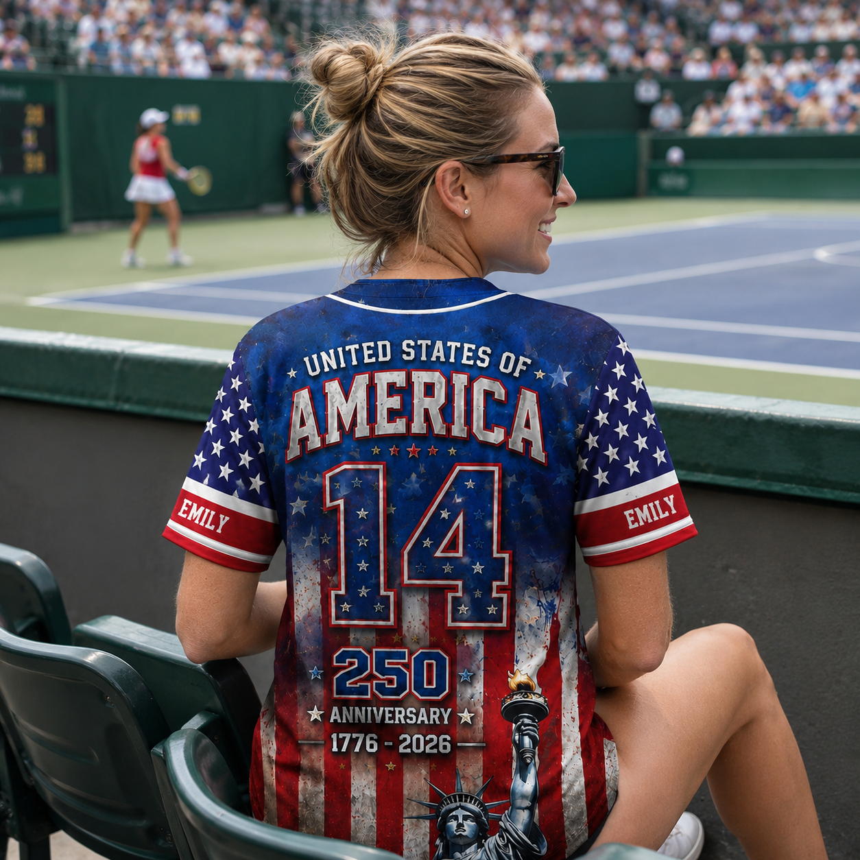 Personalized America Patriotic 250th Anniversary Baseball Jersey Shirt