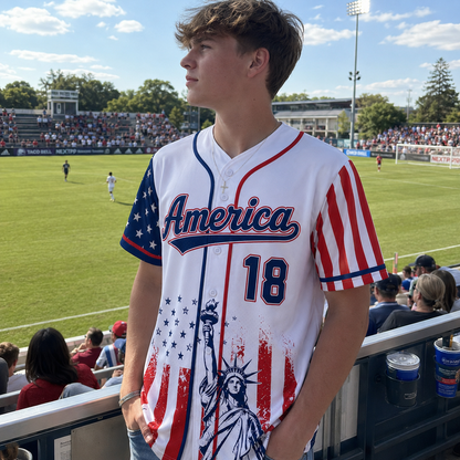 Personalized Lady Liberty America - 250th Anniversary Baseball Jersey