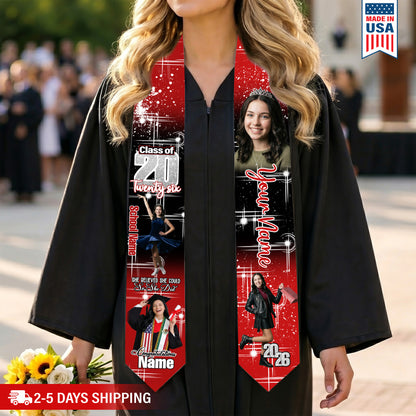 Custom Name & Photo She Believed She Could Graduation Stoles
