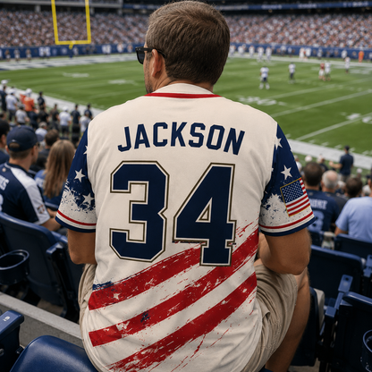 Personalized USA Flag Patriotic - USA 250th Anniversary Baseball Jersey