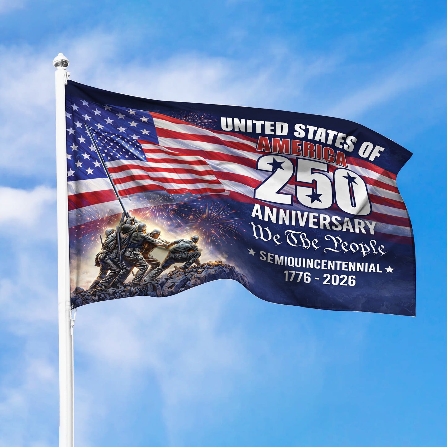 250th Anniversary American Flag, We The People Semiquincentennial Patriotic 1776 2026
