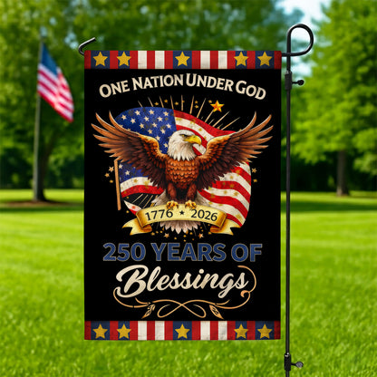 Eagle Design 250th Anniversary American Flag – One Nation Under God, 1776-2026