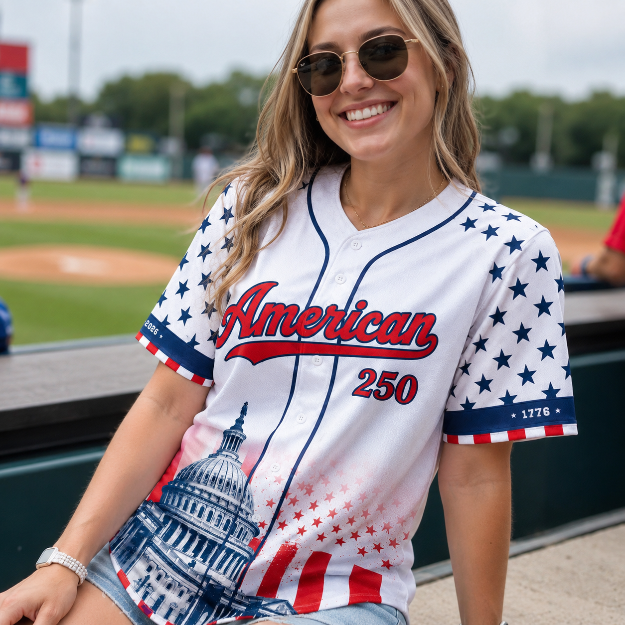 The Capitol Eagle Patriotic - USA 250th Anniversary Baseball Jersey