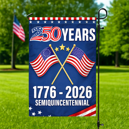 American Flag 250th Anniversary Garden Flag 1776-2026 Patriotic USA Yard Flag, Semiquincentennial Decor