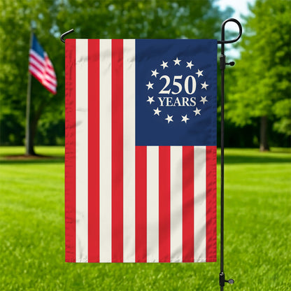 America 250th Anniversary Flag – Patriotic 250 Years USA Garden Flag for Outdoor Decoration