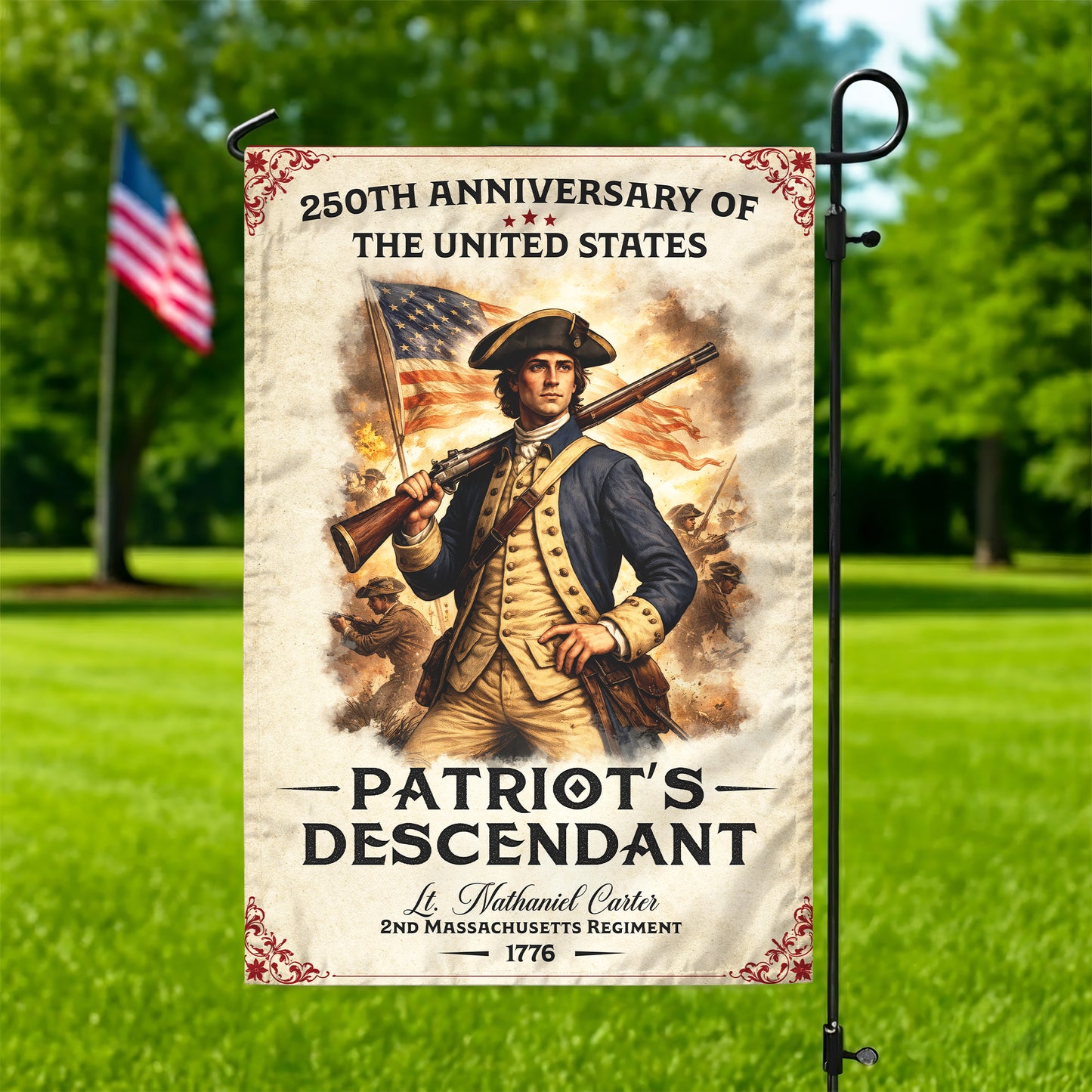 Personalized 250th Anniversary Flag - Patriotic Flag with US History and Patriot Legacy