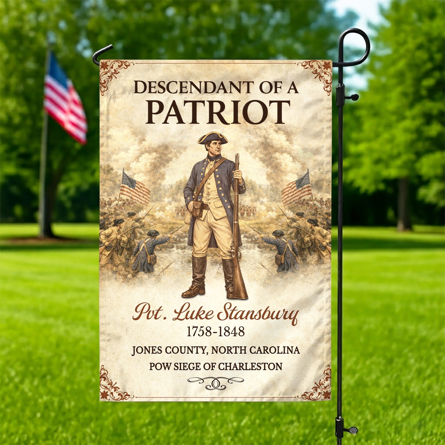 Custom Name USA Flag - 250th Anniversary Freedom 1776-2026