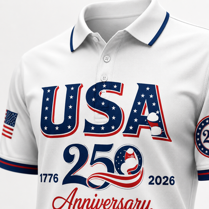 Patriotic Statue of Liberty 1776–2026 - USA 250th Anniversary Polo Shirt