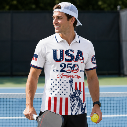 Patriotic Statue of Liberty 1776–2026 - USA 250th Anniversary Polo Shirt