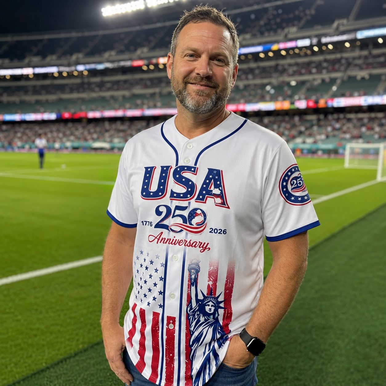 American Freedom Eagle - USA 250th Anniversary Baseball Jersey
