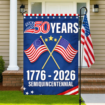 American Flag 250th Anniversary Garden Flag 1776-2026 Patriotic USA Yard Flag, Semiquincentennial Decor