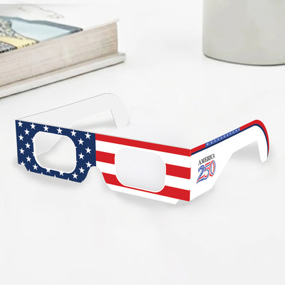 USA 250th Anniversary Patriotic Eyewear - Independence Day Paper Glasses