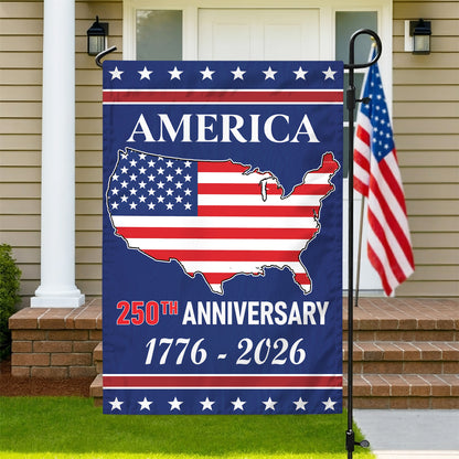 Eagle Design 250th American Flag 250th Anniversary Yard Flag – USA Map Design for 1776-2026