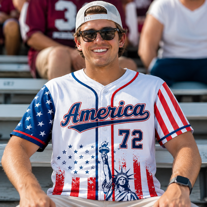 Personalized Lady Liberty America - 250th Anniversary Baseball Jersey