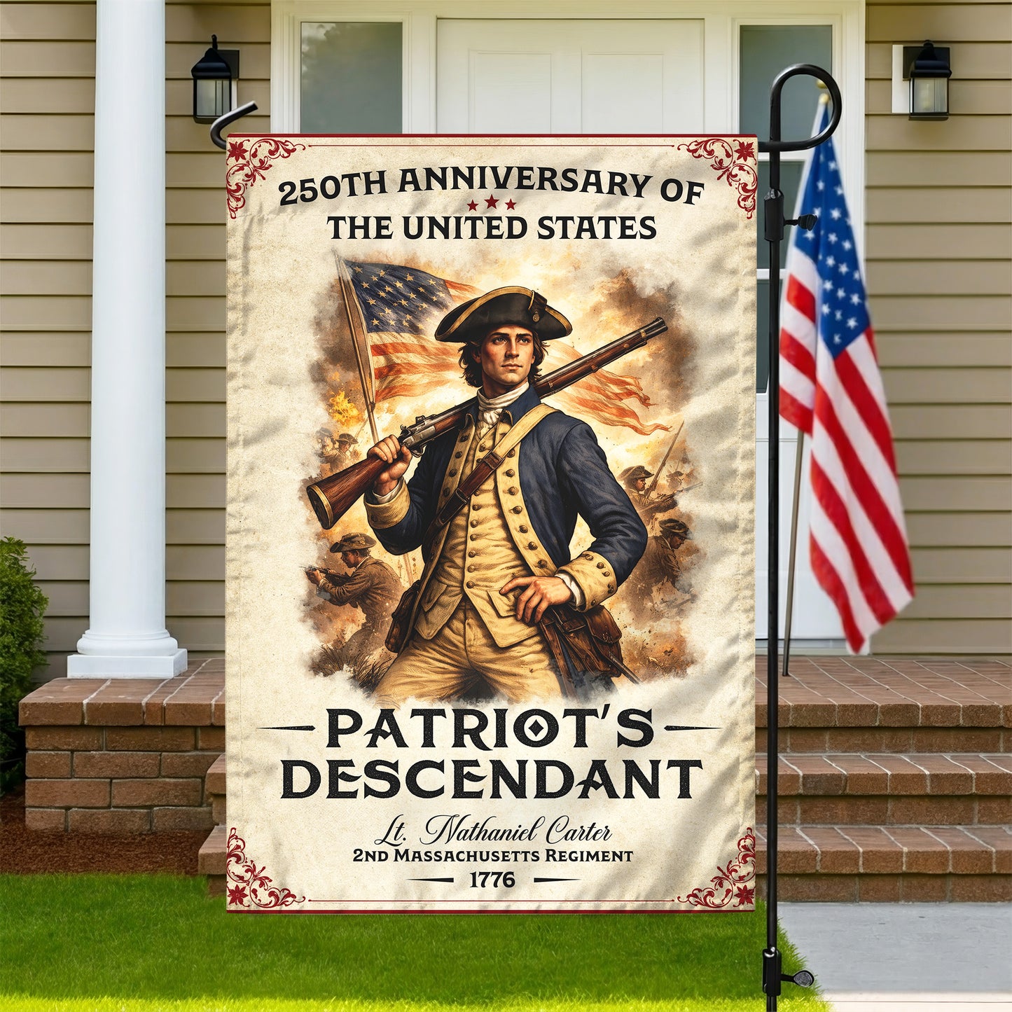 Personalized 250th Anniversary Flag - Patriotic Flag with US History and Patriot Legacy