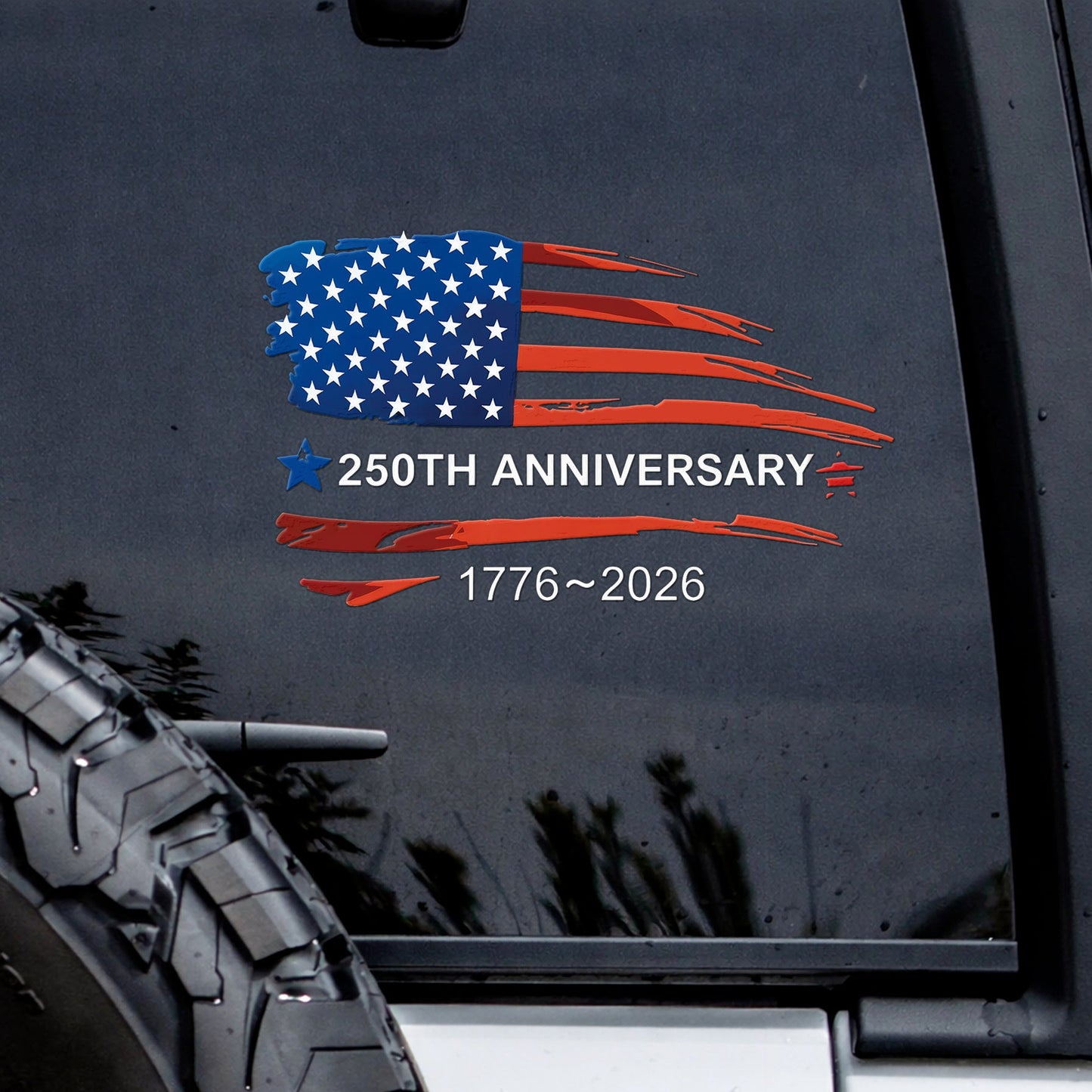 🔥 LIMITED TIME OFFER - 250 Years of America Flag High Quality UV DTF 3D Decal