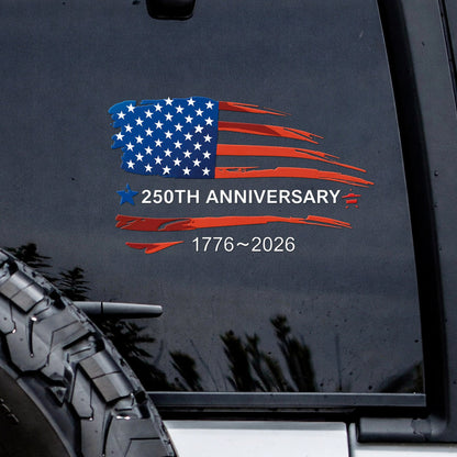 🔥 LIMITED TIME OFFER - 250 Years of America Flag High Quality UV DTF 3D Decal
