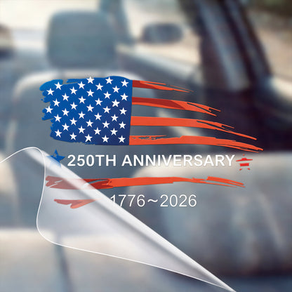 🔥 LIMITED TIME OFFER - 250 Years of America Flag High Quality UV DTF 3D Decal