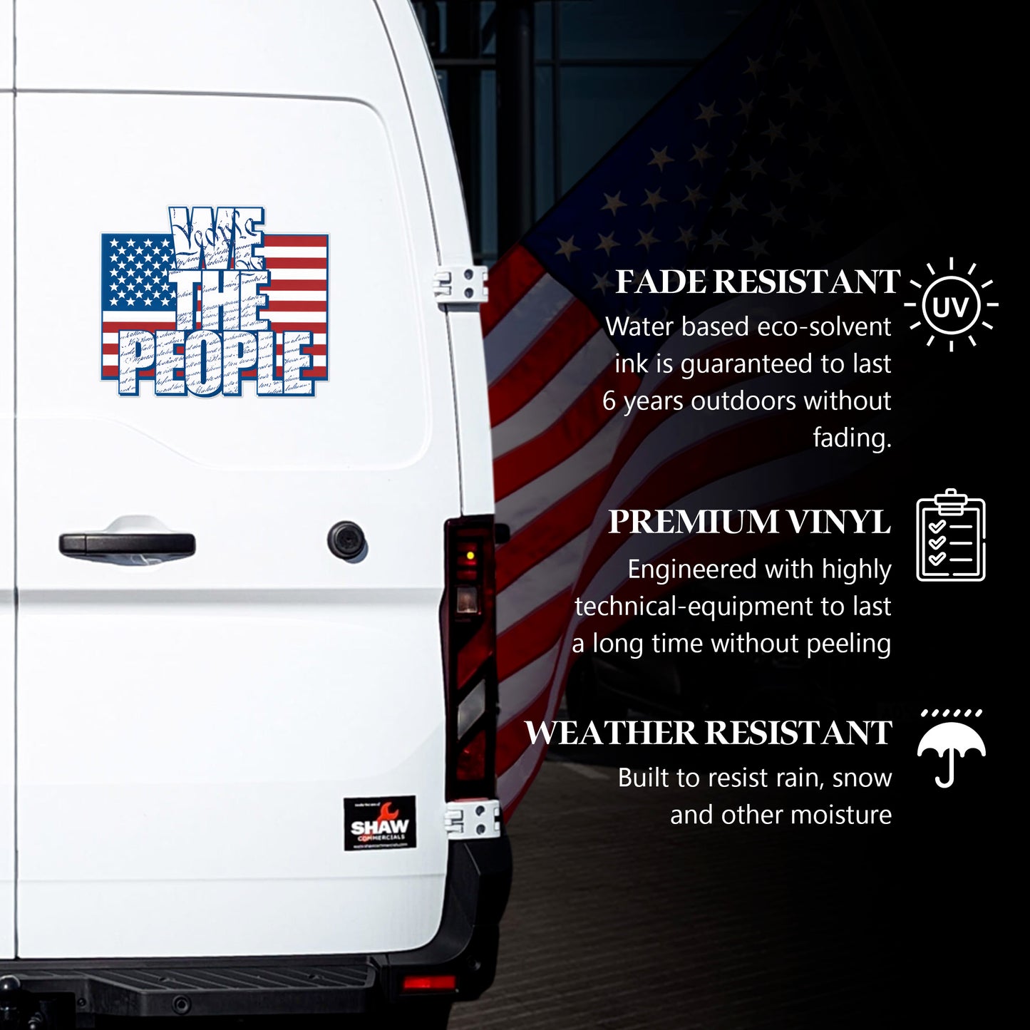 🔥 LIMITED TIME OFFER - We the People 250th Anniversary High Quality UV DTF 3D Decal