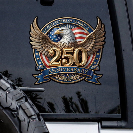 American Eagle 250th Anniversary – 1776-2026 USA Commemoration High Quality UV DTF 3D Decal