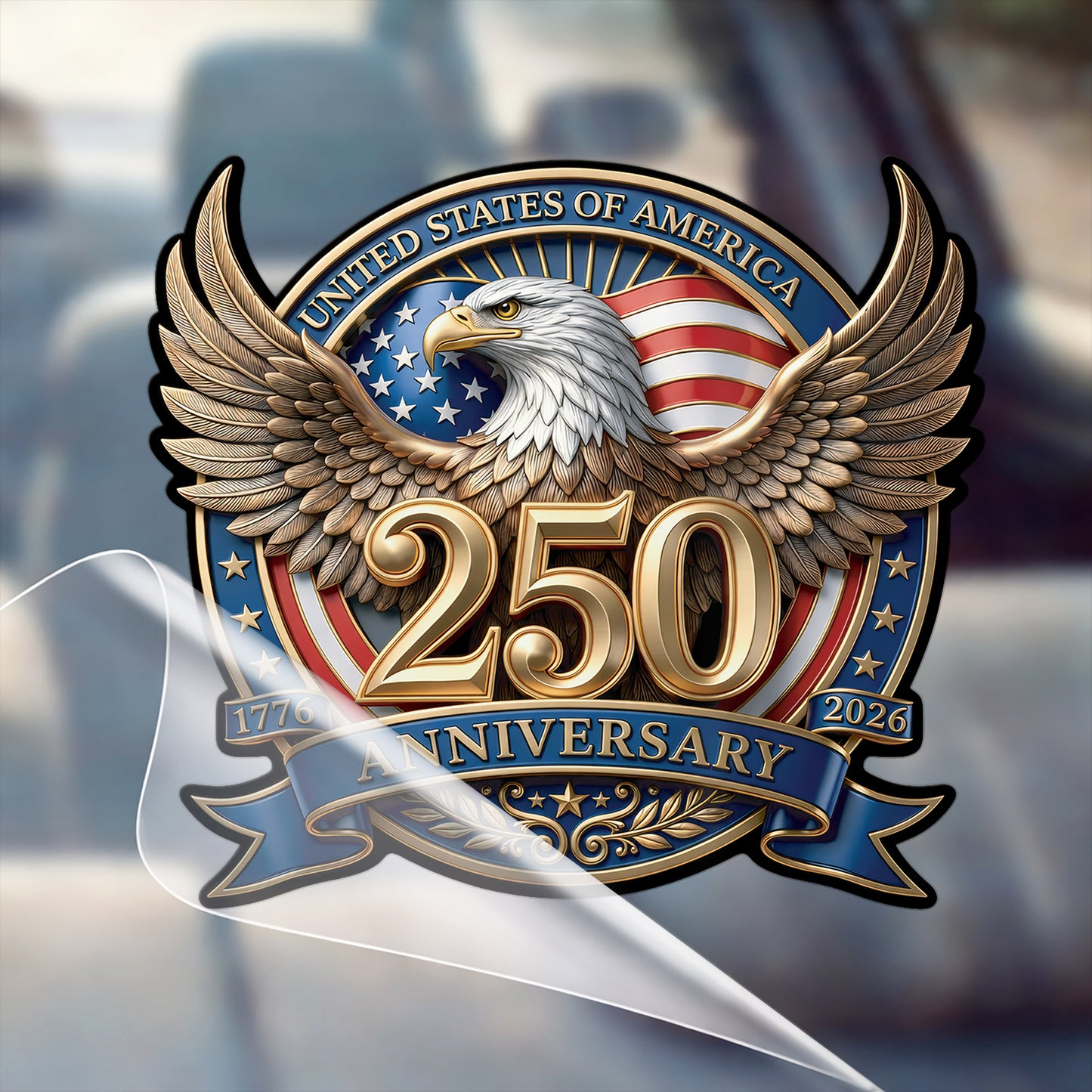 🔥 LIMITED TIME OFFER - American Eagle 250th Anniversary High Quality UV DTF 3D Decal