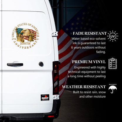 🔥 LIMITED TIME OFFER - Eagle Liberty Bell High Quality UV DTF 3D Decal