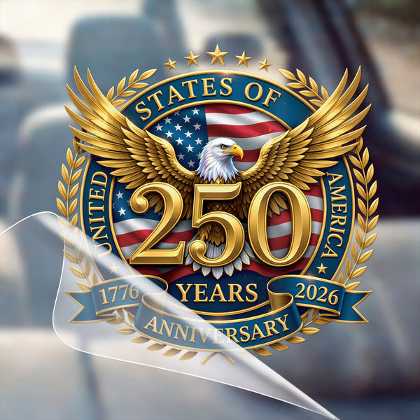 🔥 LIMITED TIME OFFER - USA Eagle Flag 250th Anniversary High Quality UV DTF 3D Decal