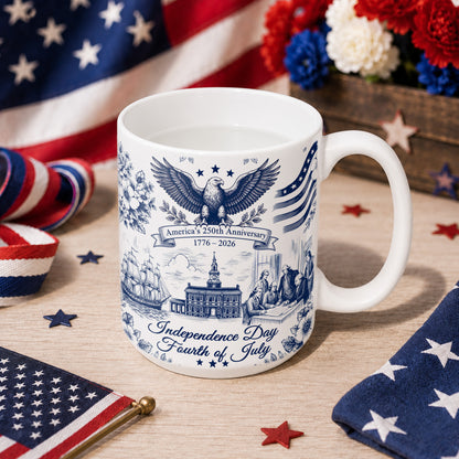 Patriotic Semiquincentennial 1776-2026 Mug - 250 Years Anniversary Accent Mug