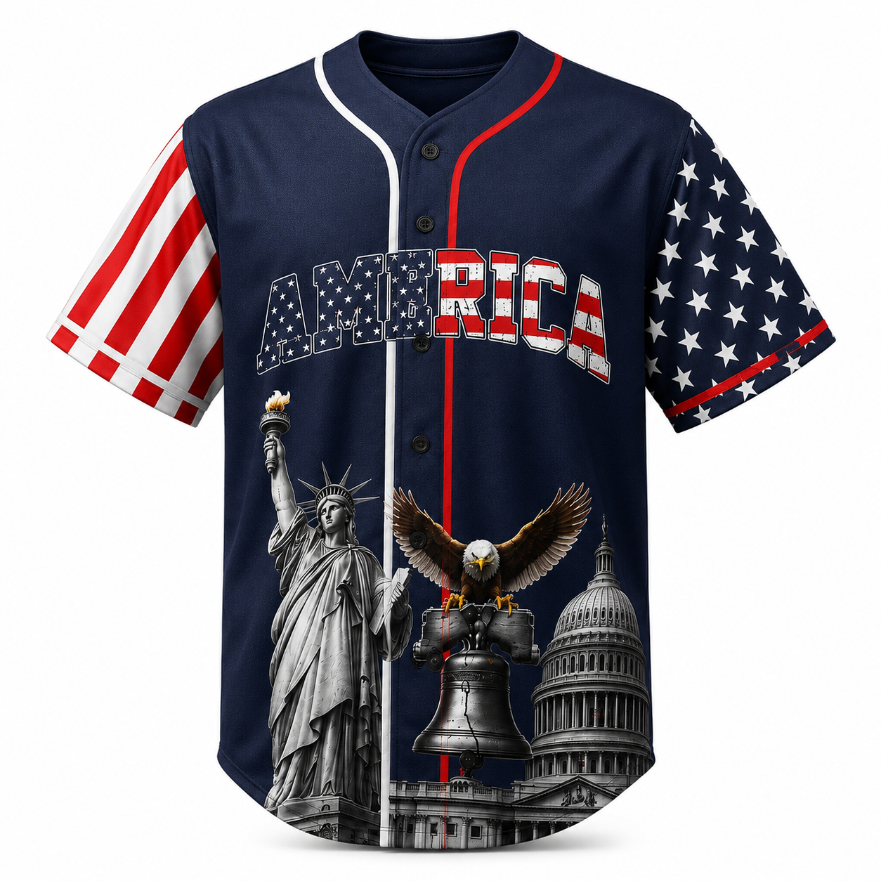 We The People America 250 Years - USA 250th Anniversary Baseball Jersey