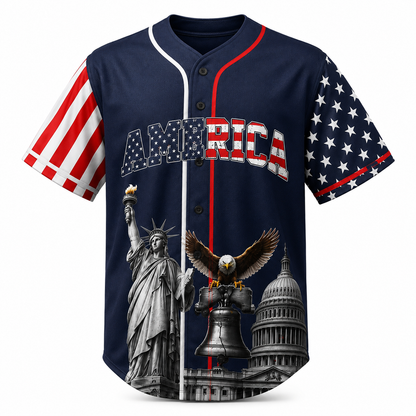 We The People America 250 Years - USA 250th Anniversary Baseball Jersey