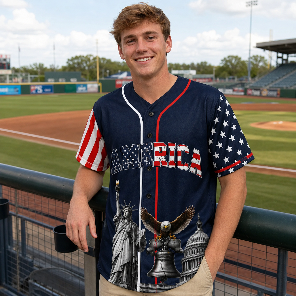 We The People America 250 Years - USA 250th Anniversary Baseball Jersey