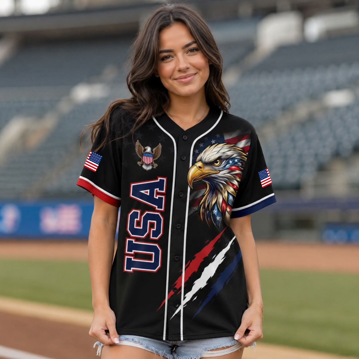 American Freedom Eagle - USA 250th Anniversary Baseball Jersey