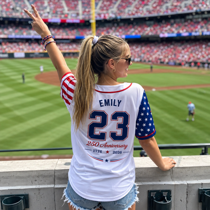 Personalized Lady Liberty America - 250th Anniversary Baseball Jersey