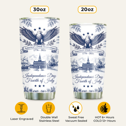 Patriotic Semiquincentennial 1776-2026 Tumbler - 250 Years Anniversary 20oz Tumbler