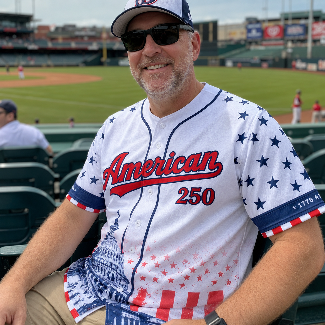The Capitol Eagle Patriotic - USA 250th Anniversary Baseball Jersey