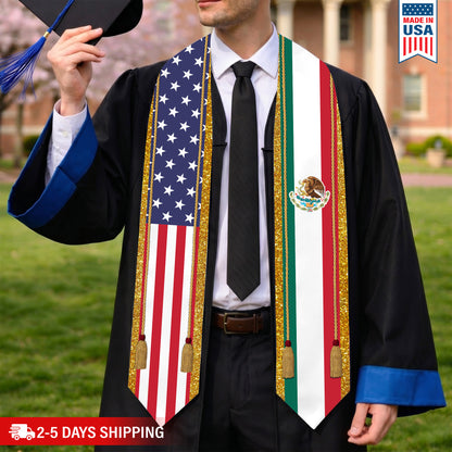 Custom Flag Nations Graduation Stoles