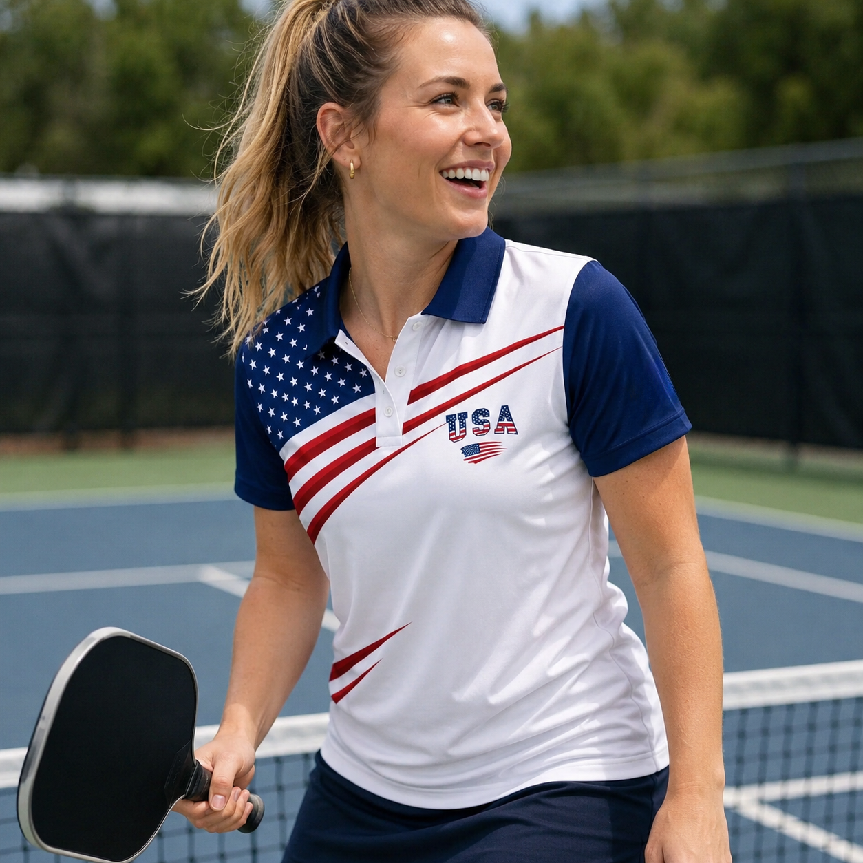 The Stars and Stripes Patriotic Golf 250th Anniversary Polo Shirt