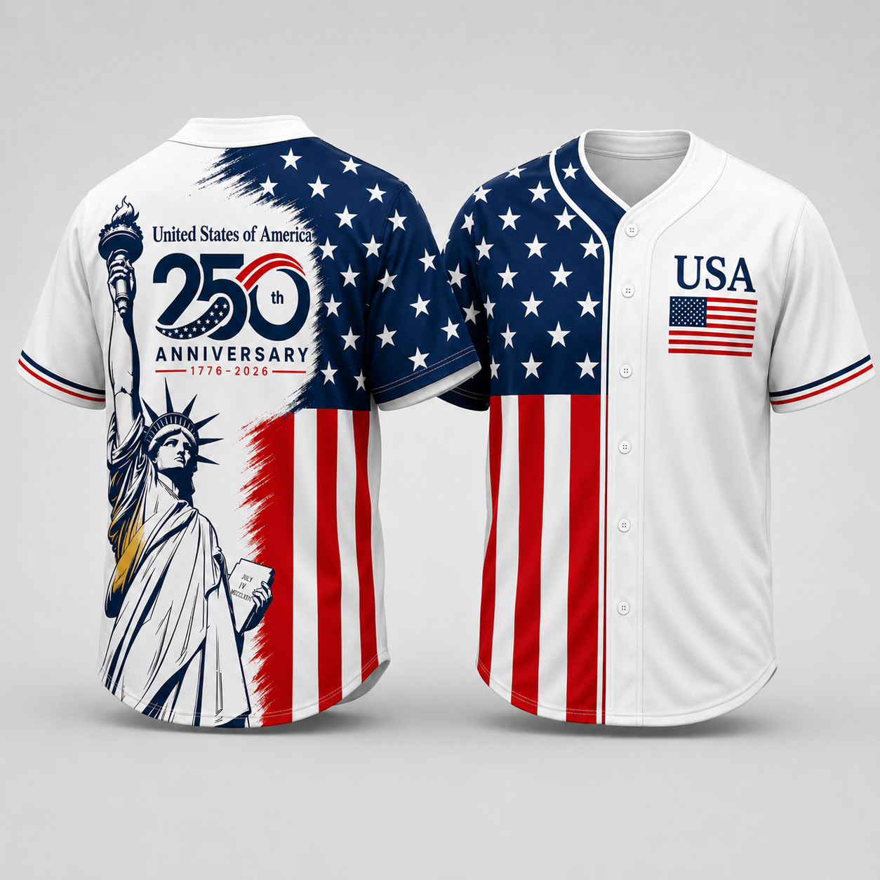 The Capitol Eagle Patriotic - USA 250th Anniversary Baseball Jersey
