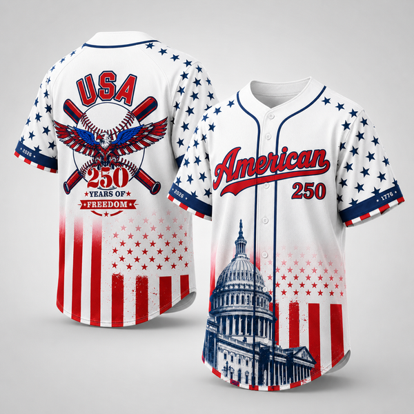 The Capitol Eagle Patriotic - USA 250th Anniversary Baseball Jersey