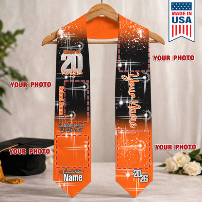 Custom Name & Photo She Believed She Could Graduation Stoles