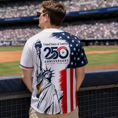Unisex USA Flag - USA 250th Anniversary Baseball Jersey