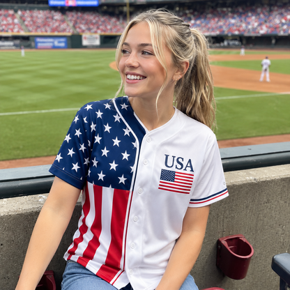 Unisex USA Flag - USA 250th Anniversary Baseball Jersey