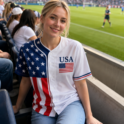 Unisex USA Flag - USA 250th Anniversary Baseball Jersey